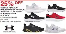 Dunham's Sports Select Regular Priced Under Armour Athletic Footwear offer