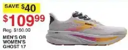 Dunham's Sports Brooks men's or women's ghost 17 offer