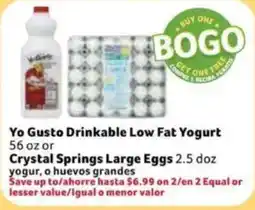 Fresco y Más Yo Gusto Drinkable Low Fat Yogurt offer