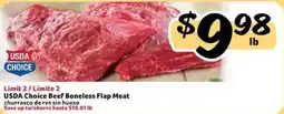 Fresco y Más Usda choice beef boneless flap meat offer