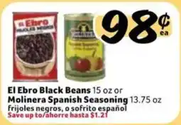 Fresco y Más El Ebro Black Beans or Molinera Spanish Seasoning offer