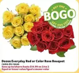 Fresco y Más Dozen Everyday Red or Color Rose Bouquet offer