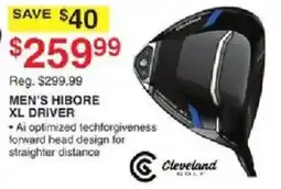 Dunham's Sports Cleveland Golf Men's Hibore XL Driver offer