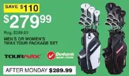 Dunham's Sports Tourmax men's or women's tmax tour package set offer