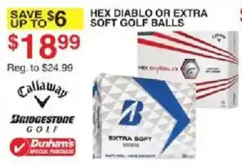 Dunham's Sports Callaway Hex Diablo Or Extra Soft Golf Balls offer