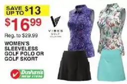 Dunham's Sports Vibes Golf Collection Women's Sleeveless Golf Polo Or Golf Skort offer