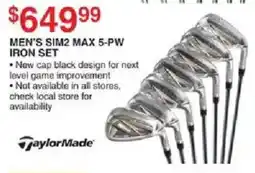 Dunham's Sports TaylorMade men's sim2 max 5-pw iron set offer