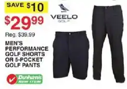 Dunham's Sports Veelo Golf Men's Performance Golf Shorts or 5-Pocket Golf Pants offer