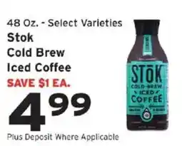Hannaford Stok cold brew iced coffee offer