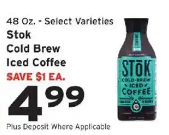 Hannaford Stok cold brew iced coffee offer