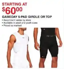 Dunham's Sports Under Armour Gameday 5-Pad Girdle Or Top offer