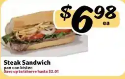 Fresco y Más Steak Sandwich offer