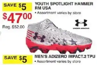 Dunham's Sports Under Armour Youth Spotlight Hammer Rm Usa offer