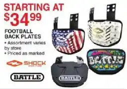 Dunham's Sports Shock Battle Football Back Plates offer