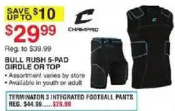 Dunham's Sports Champro Bull Rush 5-Pad Girdle or Top offer