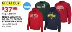 Dunham's Sports Ncaa men's, women's or youth fleece hoodie or crew offer