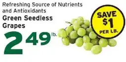 Hannaford Green Seedless Grapes offer
