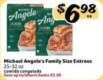Fresco y Más Michael Angelo's Family Size Entrees offer