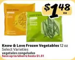 Fresco y Más Know & Love Frozen Vegetables offer
