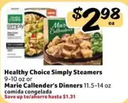 Fresco y Más Healthy Choice Simply Steamers offer