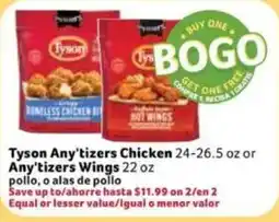 Fresco y Más Tyson Any'tizers Chicken or Any'tizers Wings offer