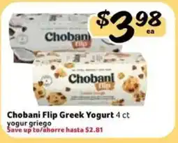 Fresco y Más Chobani Flip Greek Yogurt offer