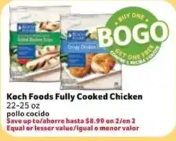 Fresco y Más Koch Foods Fully Cooked Chicken offer