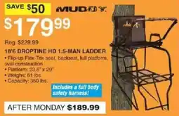 Dunham's Sports Muddy 18'6 Droptine Hd 1.5-Man Ladder offer