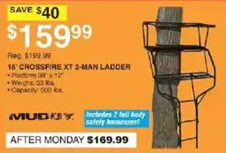 Dunham's Sports Mud Bay 18' Crossfire Xt 2-Man Ladder offer