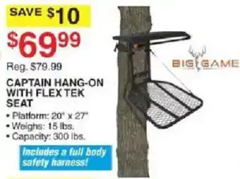 Dunham's Sports Big Game Captain Hang-On With Flex Tek Seat offer