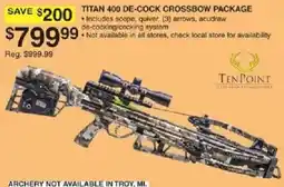 Dunham's Sports TenPoint Titan 400 De-Cock Crossbow Package offer