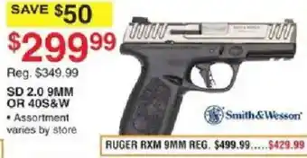 Dunham's Sports Smith & Wesson SD 2.0 9MM OR 40S&W offer