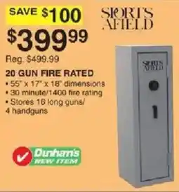 Dunham's Sports Sports Afield 20 Gun Fire Rated Safe offer