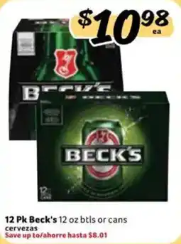 Fresco y Más Beck's cervezas offer