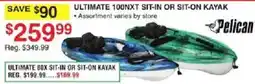 Dunham's Sports Pelican ultimate 100nxt sit-in or sit-on kayak offer