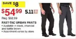 Dunham's Sports Fast-tac urban pants offer