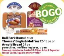 Fresco y Más Ball Park Buns or Thomas' English Muffins or Arnold Bread offer