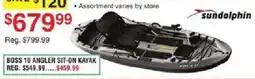 Dunham's Sports Sundolphin Boss 10 Angler Sit-On Kayak offer