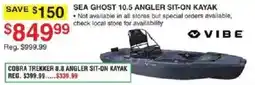 Dunham's Sports Vibe sea ghost 10.5 angler sit-on kayak offer