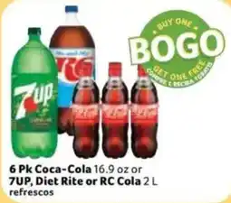 Fresco y Más 6 Pk Coca-Cola 7UP, Diet Rite or RC Cola offer