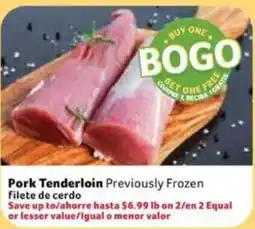 Fresco y Más Pork Tenderloin Previously Frozen offer