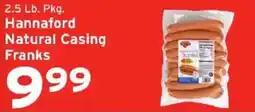 Hannaford Hannaford natural casing franks offer