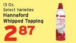 Hannaford Hannaford Whipped Topping offer