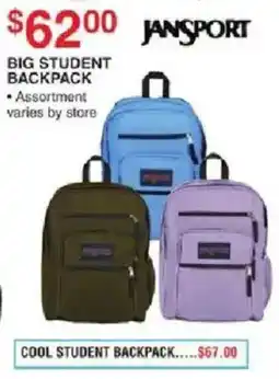 Dunham's Sports Jansport big student backpack offer
