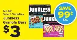 Hannaford Junkless Granola Bars offer
