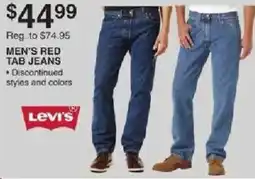 Dunham's Sports Levi's men's red tab jeans offer