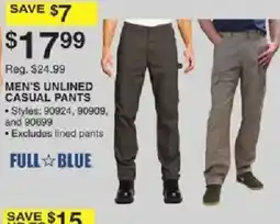 Dunham's Sports Full Blue men's unlined casual pants offer