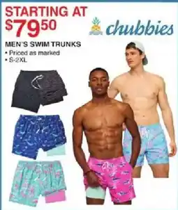 Dunham's Sports Chubbies men's swim trunks offer