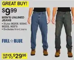Dunham's Sports Full Blue men's unlined jeans offer