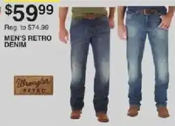 Dunham's Sports Wrangler men's retro denim offer